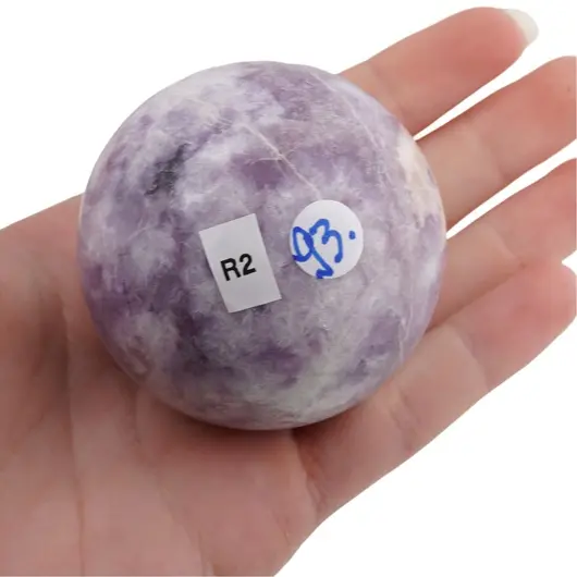 Lepidolit, sfera unicat, R2, imagine 2