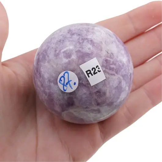 Lepidolit, sfera unicat, R23, imagine 2
