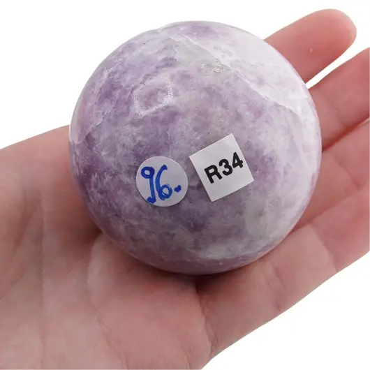 Lepidolit, sfera unicat, R34, imagine 2