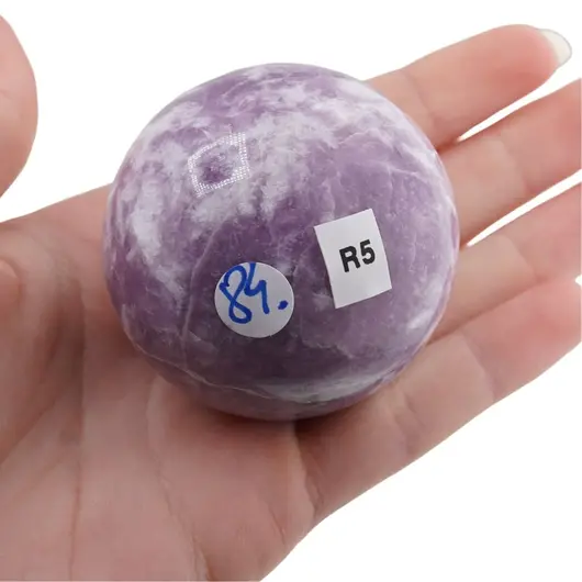 Lepidolit, sfera unicat, R5, imagine 2