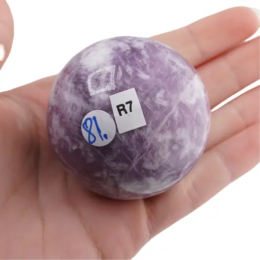 Lepidolit, sfera unicat, R7, imagine 2