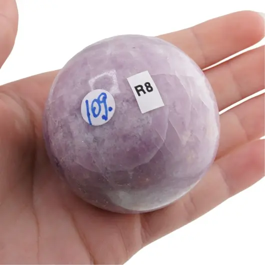 Lepidolit, sfera unicat, R8, imagine 2