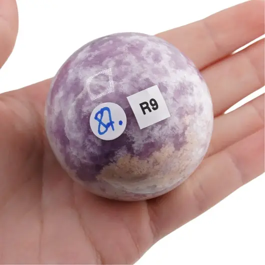 Lepidolit, sfera unicat, R9, imagine 2