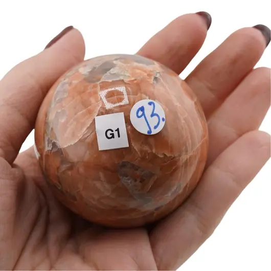 Piatra lunii piersica, sfera unicat, G1, imagine 2