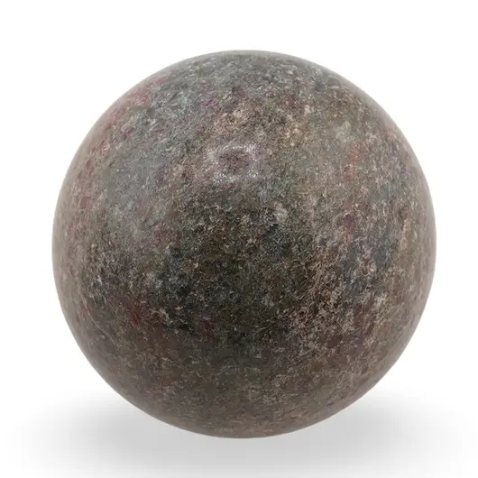 Rubin in fucsit, sfera unicat, H1