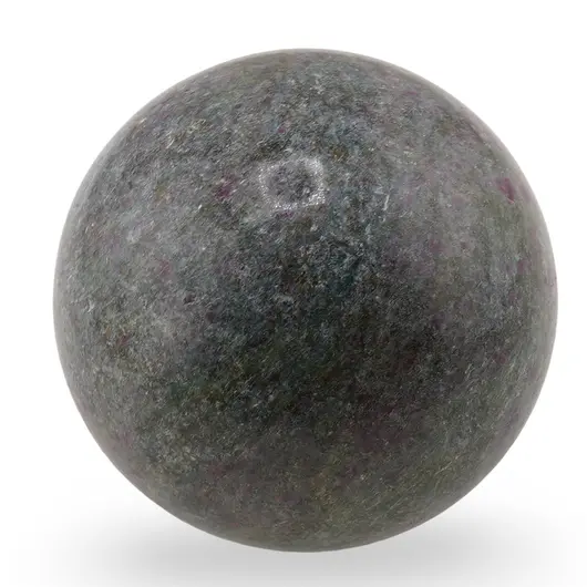 Rubin in fucsit, sfera unicat, H8