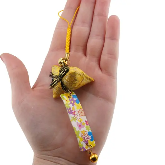 Saculet Feng Shui mic pentru prosperitate, galben, imagine 3