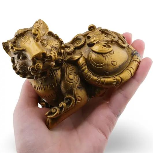Statueta Feng Shui cu Tigru si Liliacul prosperitatii - 9,5cm, imagine 4