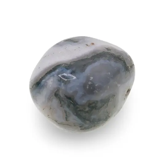 Agat de muschi cristal rulat, 18-23g, imagine 2