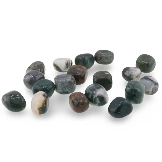 Agat de muschi cristal rulat, 18-23g, imagine 3