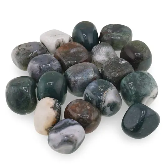 Agat de muschi cristal rulat, 18-23g