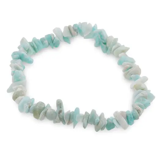 Bratara pe elastic cu pietre chips Amazonit