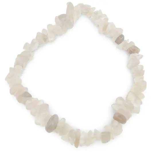 Bratara pe elastic cu pietre chips Piatra Lunii alba