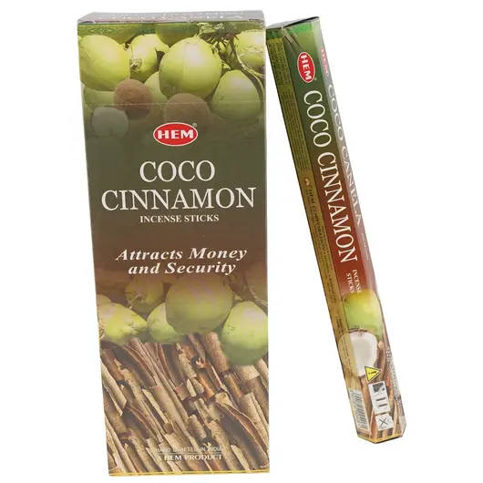 Betisoare parfumate HEM Coco Cinnamon 20 buc