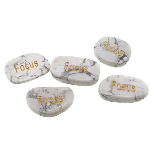 Cristal slefuit Howlit cu afirmatie gravata - Focus, imagine 2