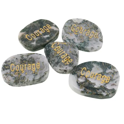 Cristal slefuit Mossagat cu afirmatie gravata -  Courage, imagine 2
