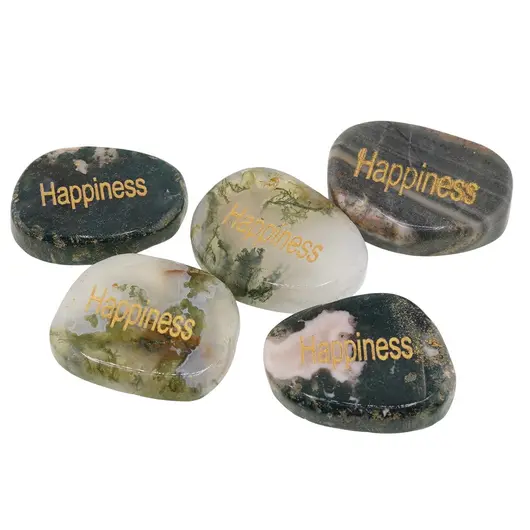Cristal slefuit Mossagat cu afirmatie gravata -  Happiness, imagine 2