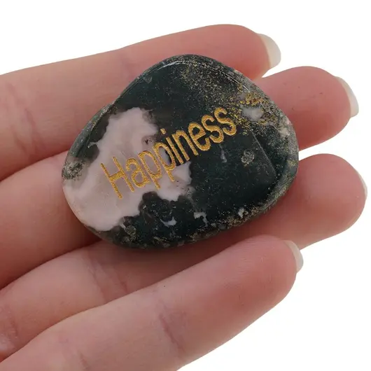 Cristal slefuit Mossagat cu afirmatie gravata -  Happiness, imagine 4