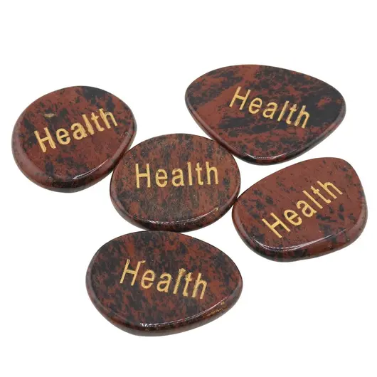 Cristal slefuit Obsidian mahon cu afirmatie gravata - Health, imagine 2