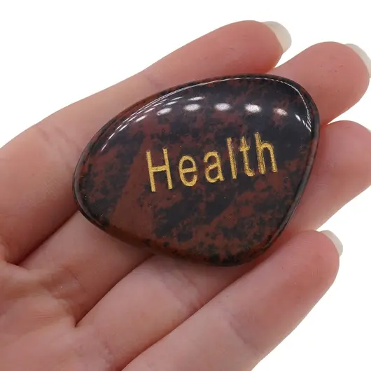 Cristal slefuit Obsidian mahon cu afirmatie gravata - Health, imagine 4