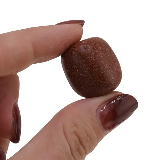 Goldstone maro cristal rulat, 12-16g, imagine 5
