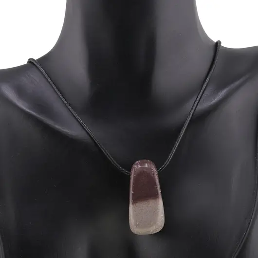 Pandantiv rulat cu gaura orizontala Shiva Lingam, imagine 3