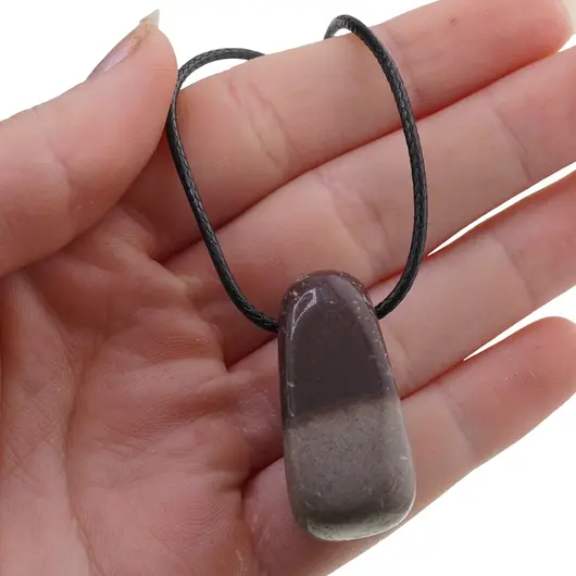 Pandantiv rulat cu gaura orizontala Shiva Lingam, imagine 4