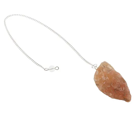 Pendul radiestezie din Calcit orange brut