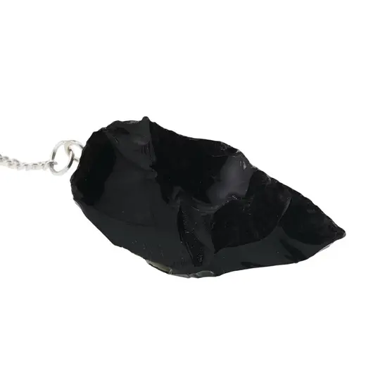Pendul radiestezie din Obsidian brut, imagine 2