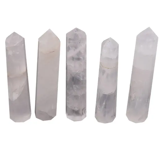 Turn / Obelisc cu opt fatete din Cristal de stanca, 70-90g