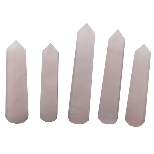 Turn / Obelisc cu opt fatete din Cuart roz, 50-70g