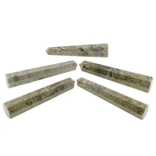 Turn / Obelisc cu opt fatete din Jasp verde, 60-90g, imagine 2