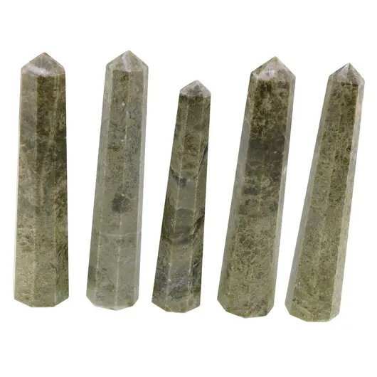 Turn / Obelisc cu opt fatete din Jasp verde, 60-90g