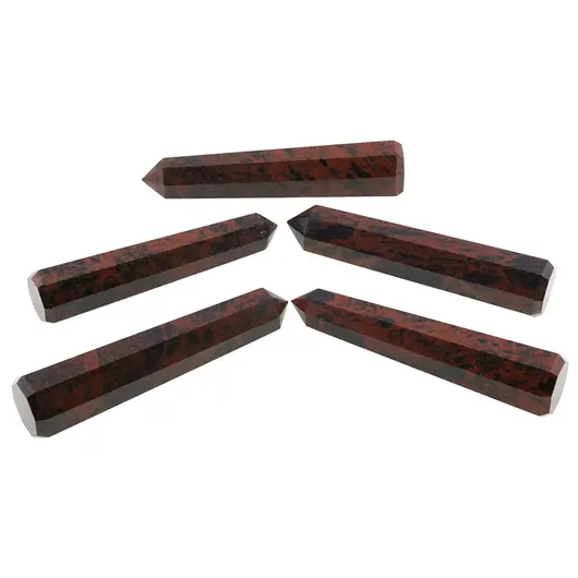 Turn / Obelisc cu opt fatete din Obsidian mahon, 50-70g, imagine 2