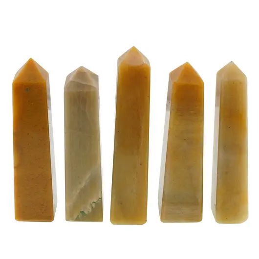 Turn / Obelisc cu patru fatete din Calcit galben, 80-100g