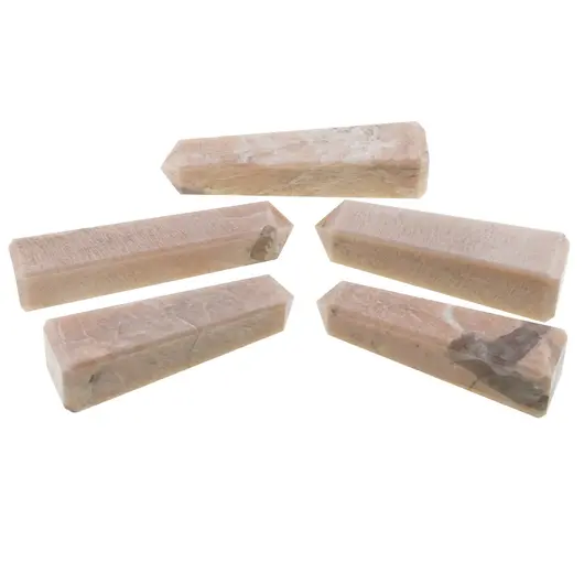 Turn / Obelisc cu patru fatete din Piatra lunii crem, 70-90g, imagine 2