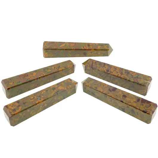 Turn / Obelisc cu patru fatete din Jasp fruity, 90-110g, imagine 2