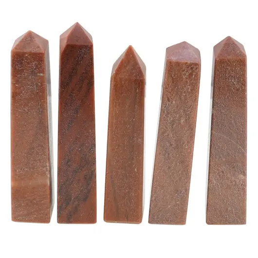 Turn / Obelisc cu patru fatete din Jasp rosu, 90-110g