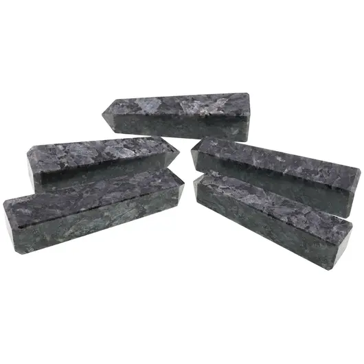 Turn / Obelisc cu patru fatete din Larvikit, 120-150g, imagine 2