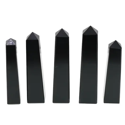 Turn / Obelisc cu patru fatete din Obsidian, 70-100g