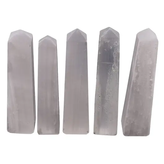 Turn / Obelisc cu patru fatete din Selenit, 90-120g