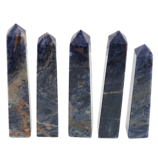 Turn / Obelisc cu patru fatete din Sodalit, 90-110g