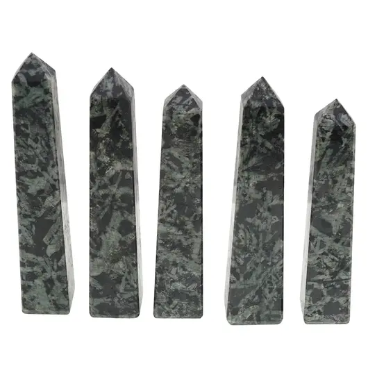 Turn / Obelisc cu patru fatete din Turmalina Neagra cu Indigolit, 70-90g