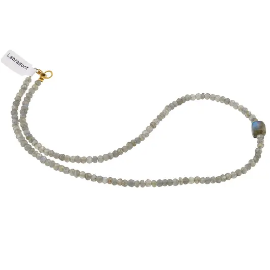 Colier Labradorit discuri fatetate 4mm si cub fatetat 8mm
