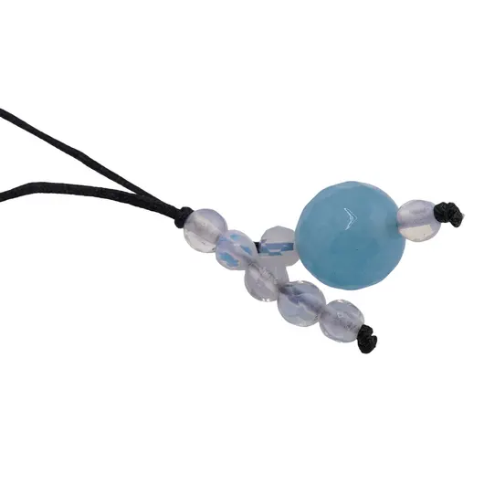 Accesoriu cu pietre semipretioase Agat albastru sfera 10mm si Opalit 4mm, imagine 2