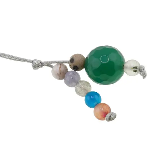 Accesoriu cu pietre semipretioase Agat verde sfera 10mm si mix cristale 4mm, imagine 2