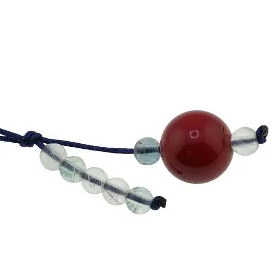 Accesoriu cu pietre semipretioase Coral rosu sfera 10mm si Fluorit 4mm, imagine 2