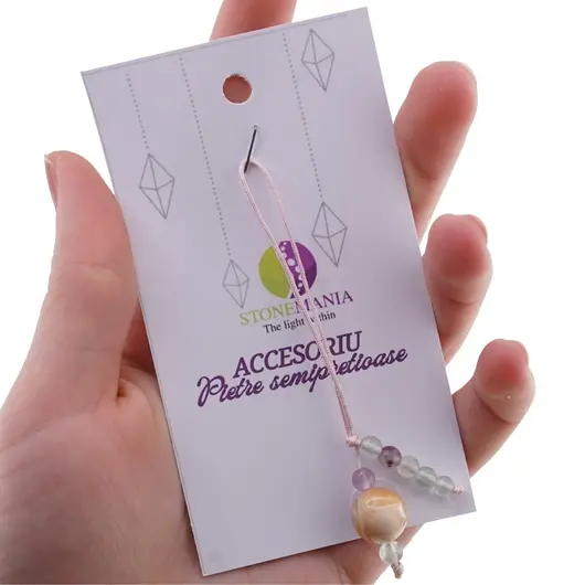 Accesoriu cu pietre semipretioase Sidef sfera 10mm si Fluorit 4mm, imagine 3