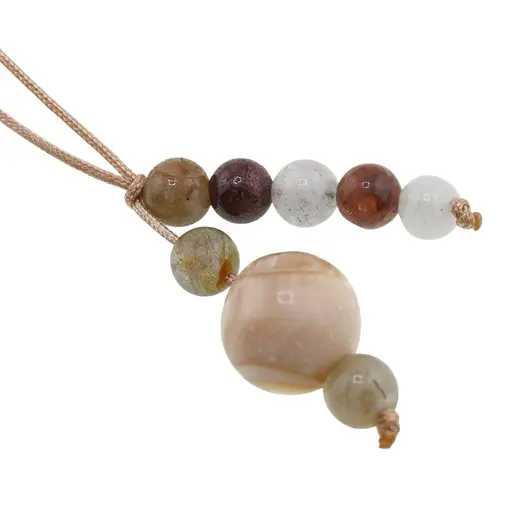 Accesoriu cu pietre semipretioase Sidef sfera 10mm si mix cristale 5mm, imagine 2
