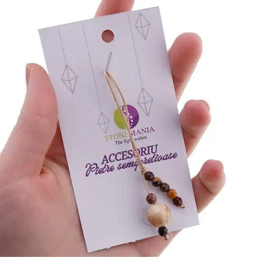 Accesoriu cu pietre semipretioase Sidef sfera 10mm si Mookait 4mm, imagine 3